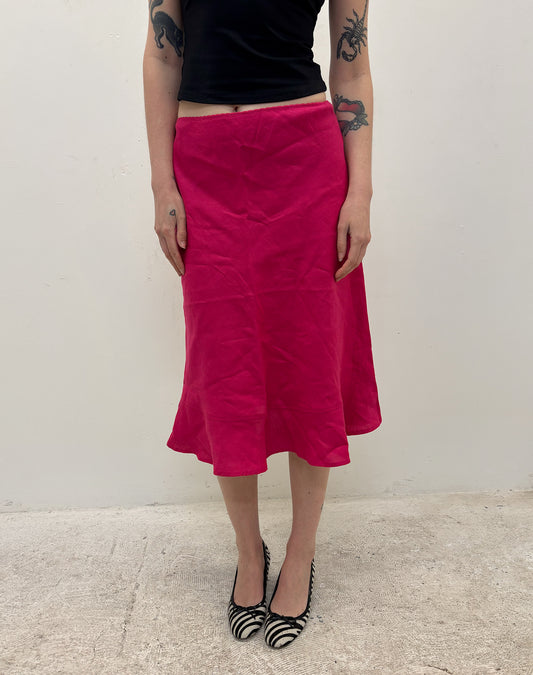 Vintage pink midi skirt