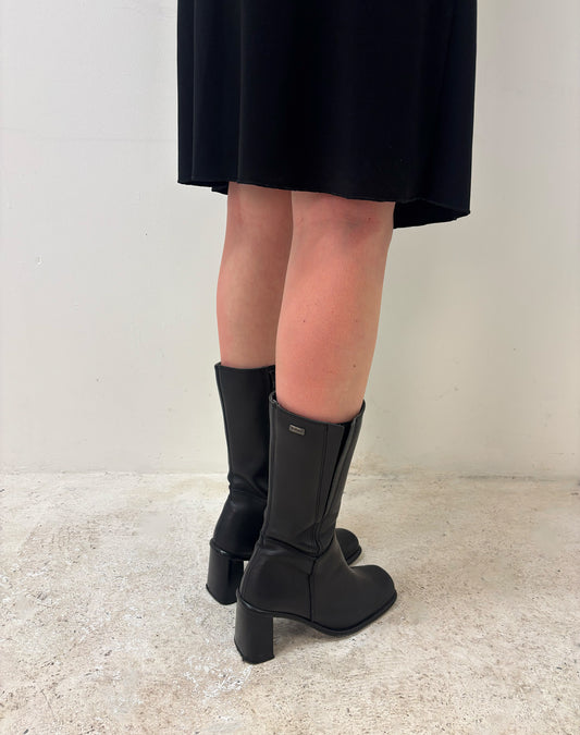 Vintage 90's black leather boots