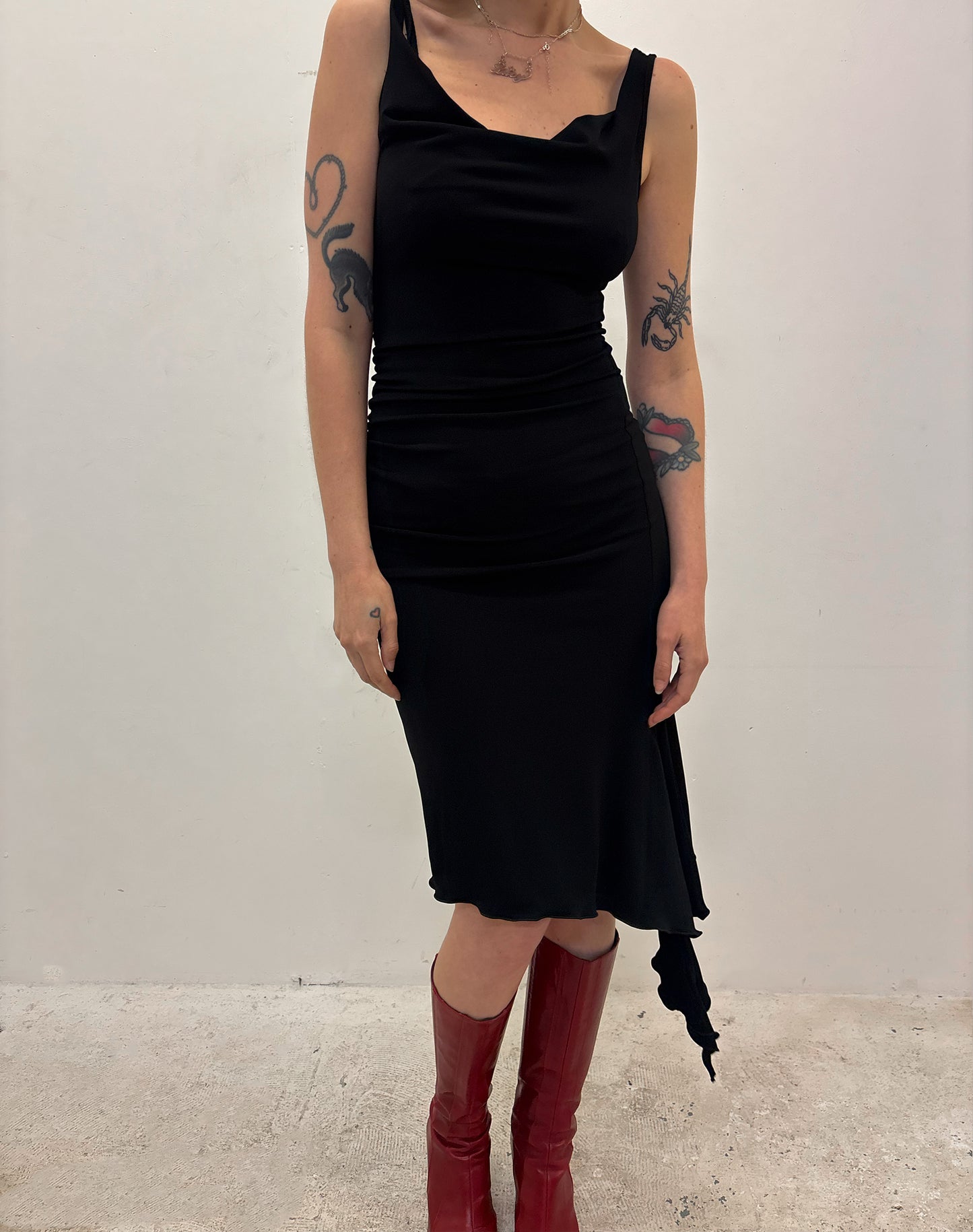 Vintage black slinky dress