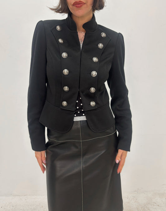 Vintage black military jacket