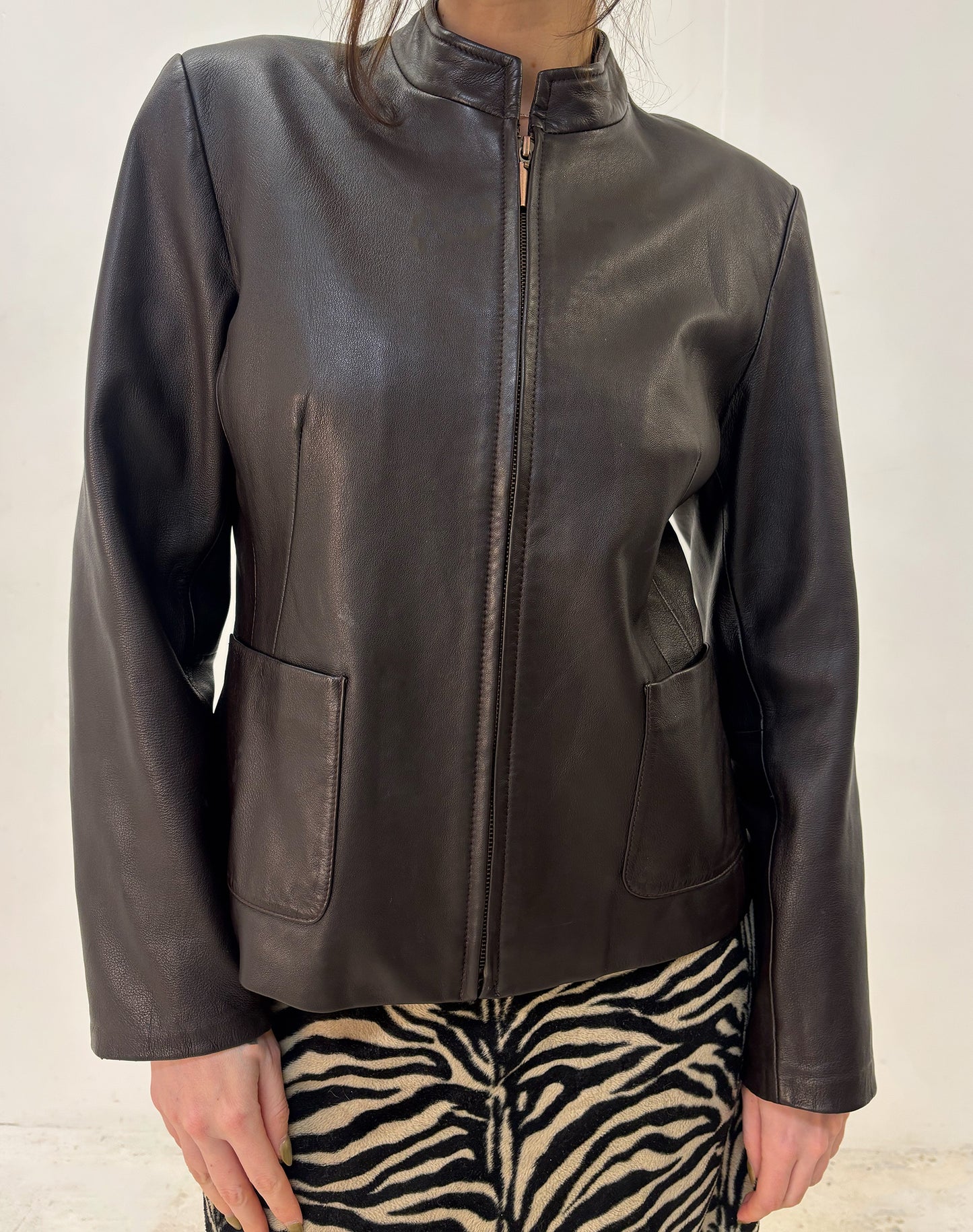 Vintage brown leather jacket