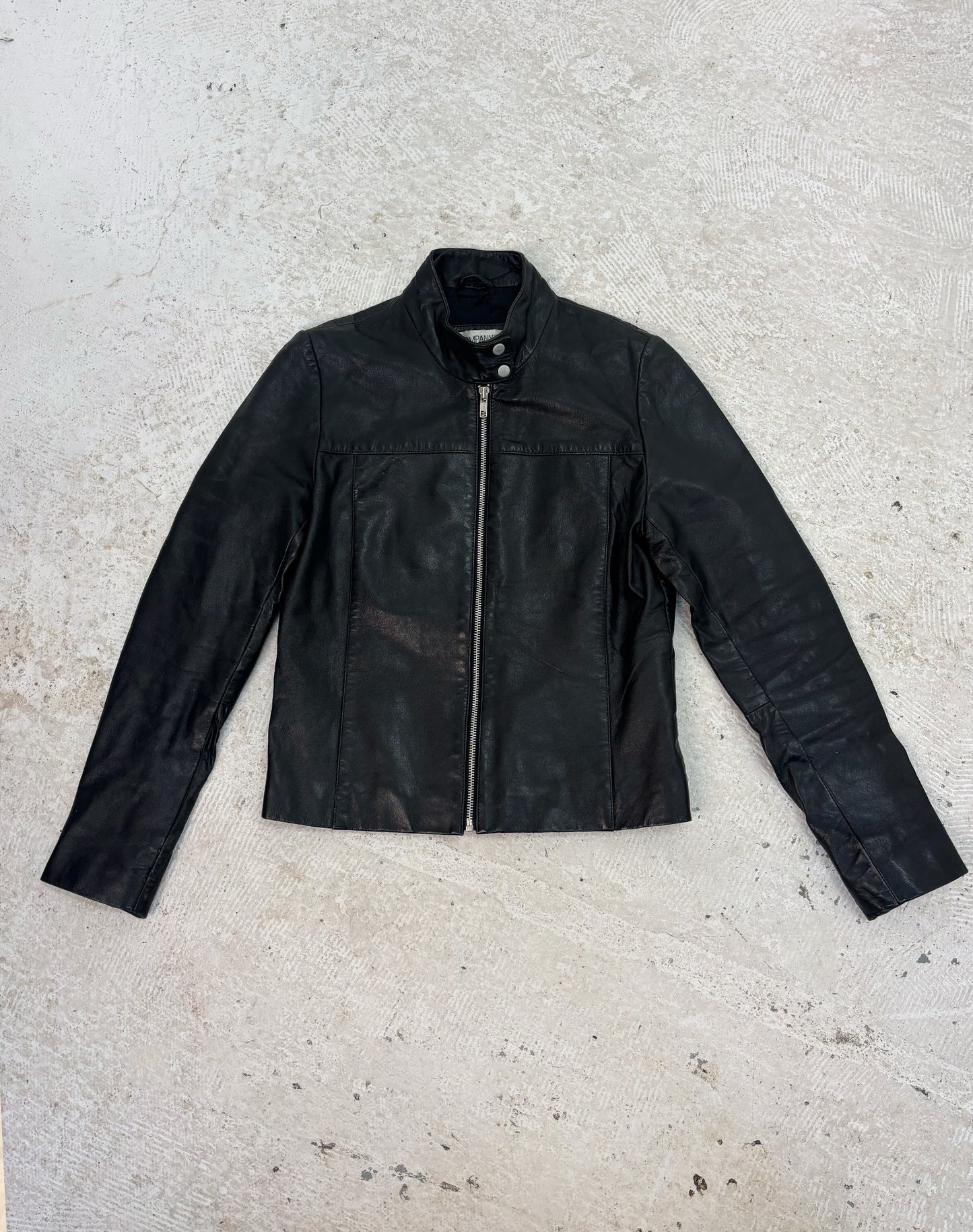 Vintage black leather jacket