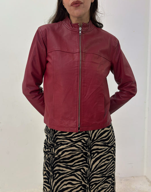 Vintage red leather jacket