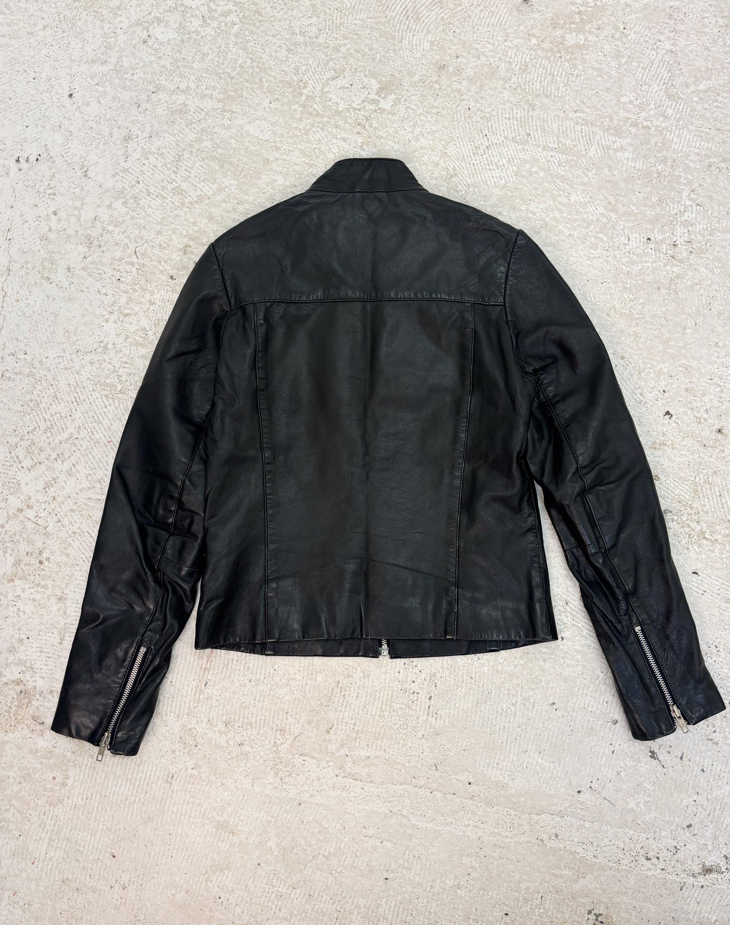 Vintage black leather jacket