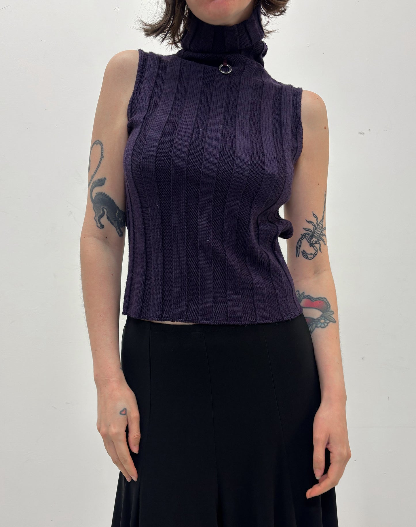 Vintage Save the Queen knitted vest