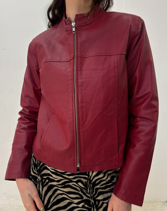 Vintage red leather jacket
