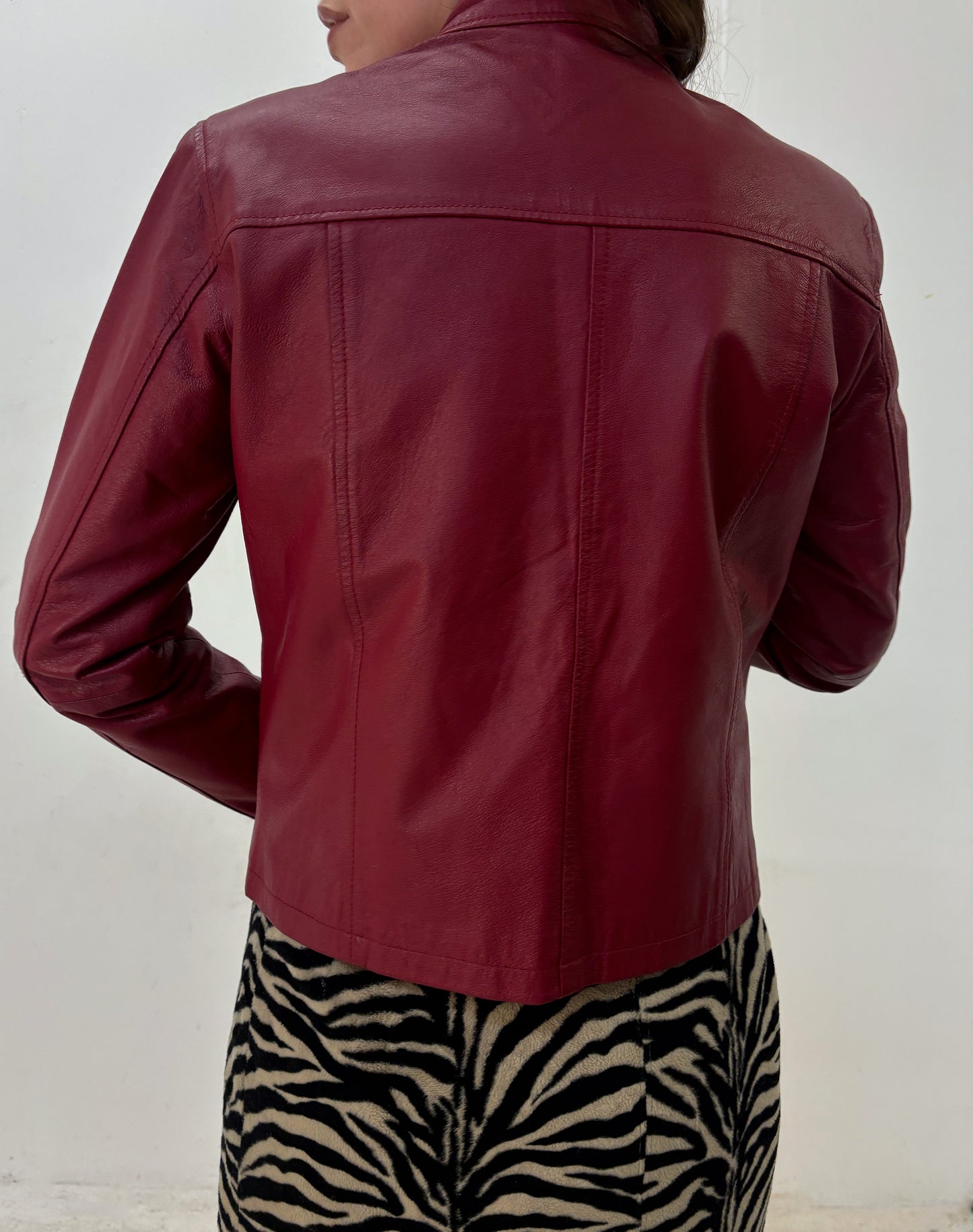 Vintage red leather jacket