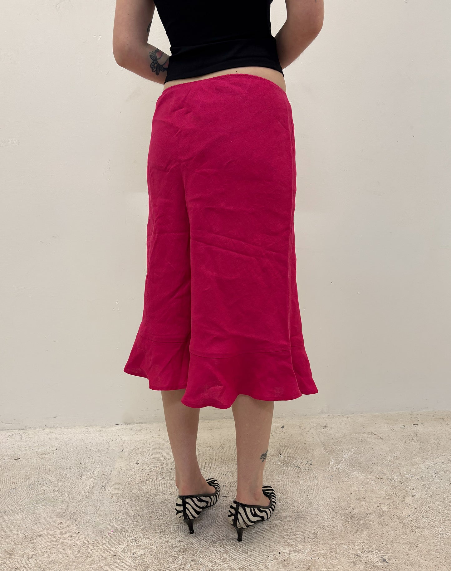 Vintage pink midi skirt