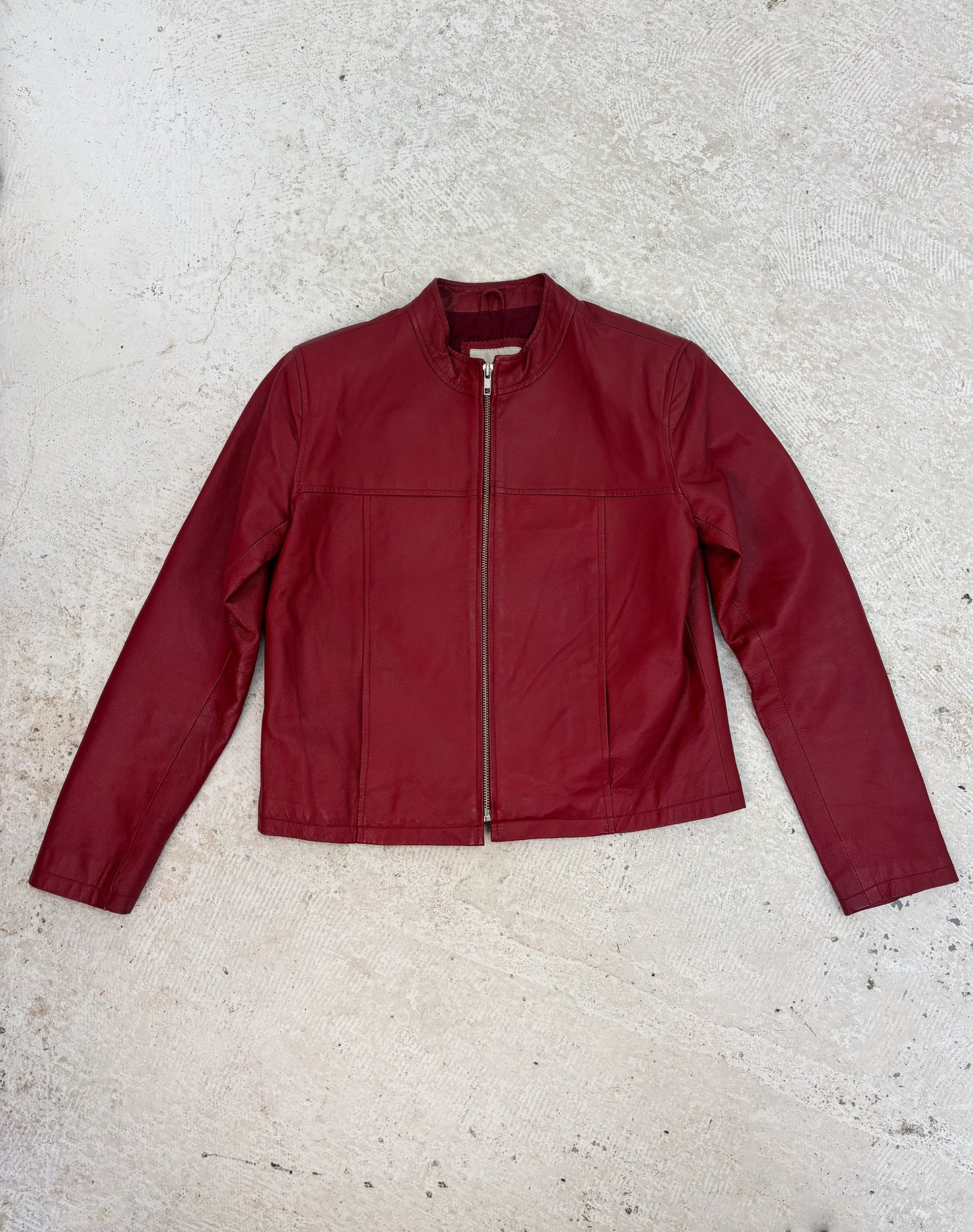 Vintage red leather jacket