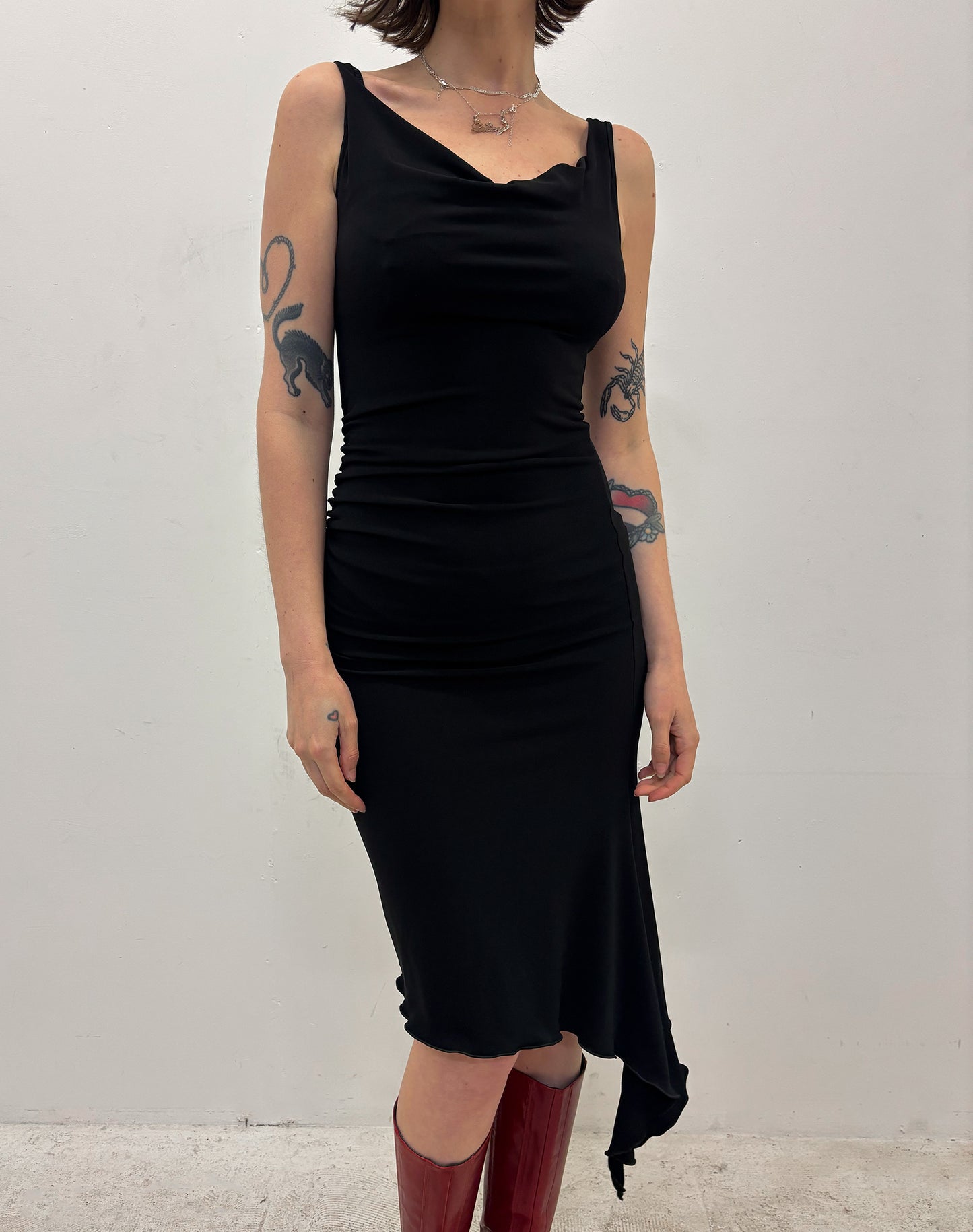 Vintage black slinky dress