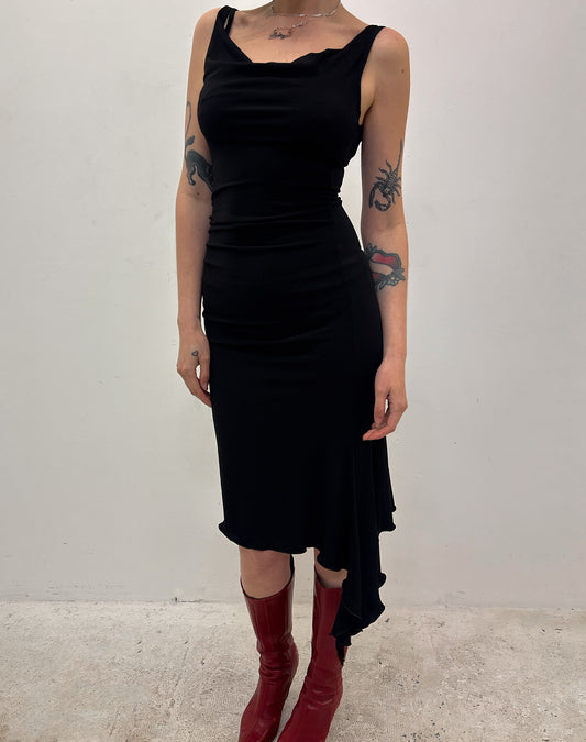 Vintage black slinky dress