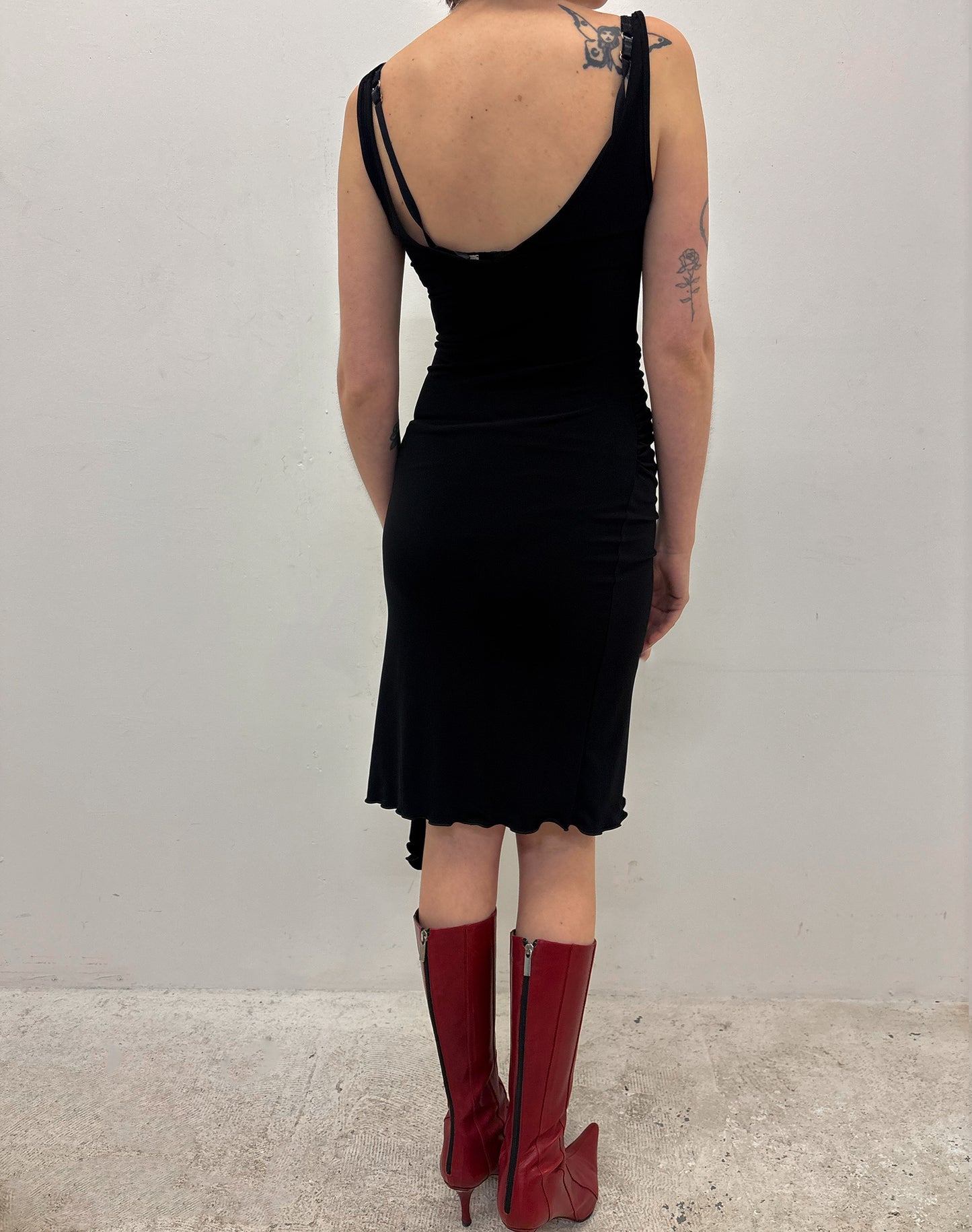 Vintage black slinky dress