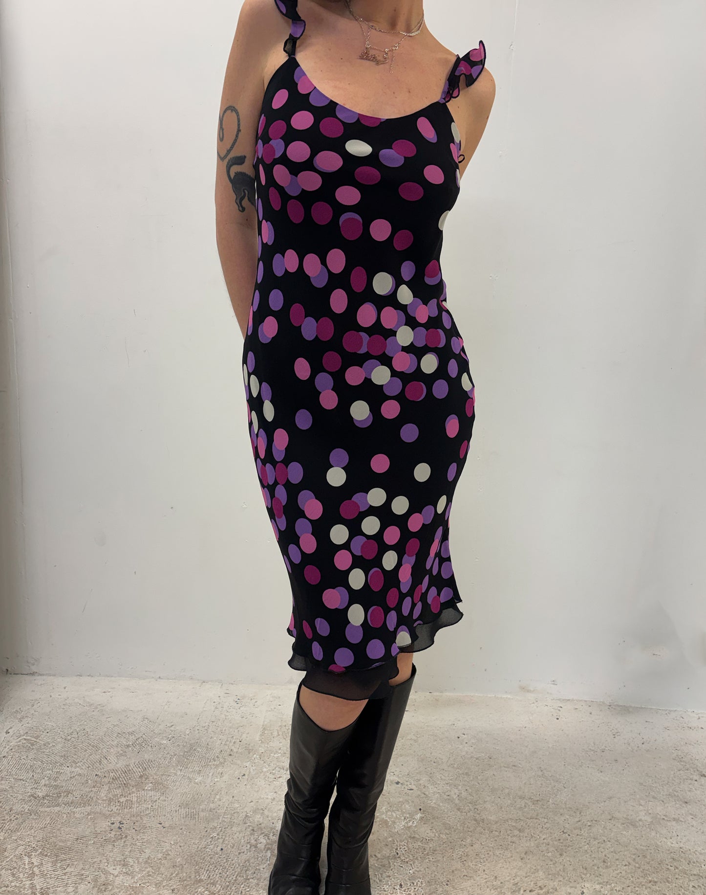 Vintage polka dot floaty dress