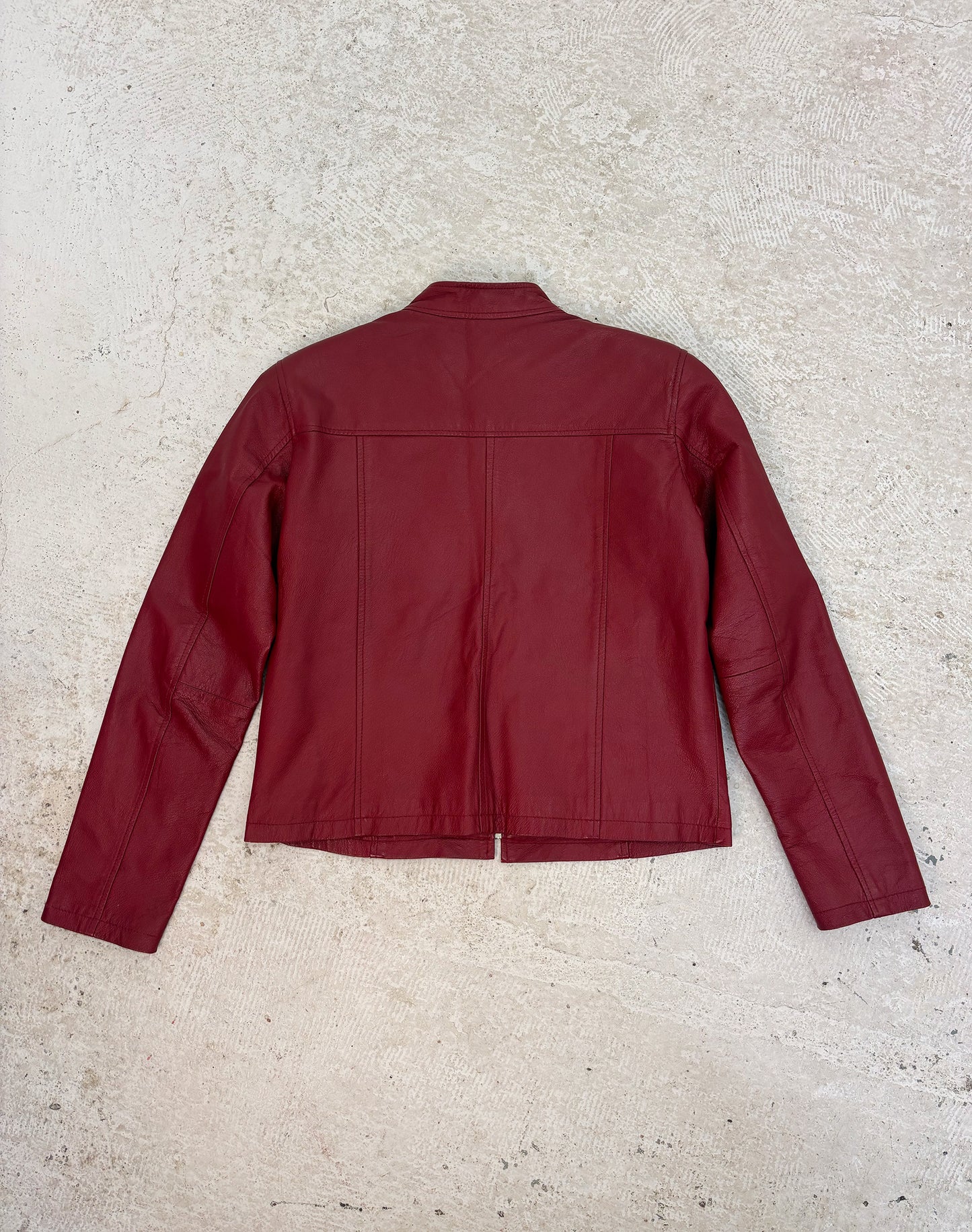 Vintage red leather jacket