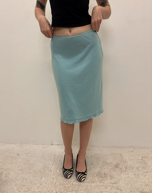 Vintage blue midi skirt