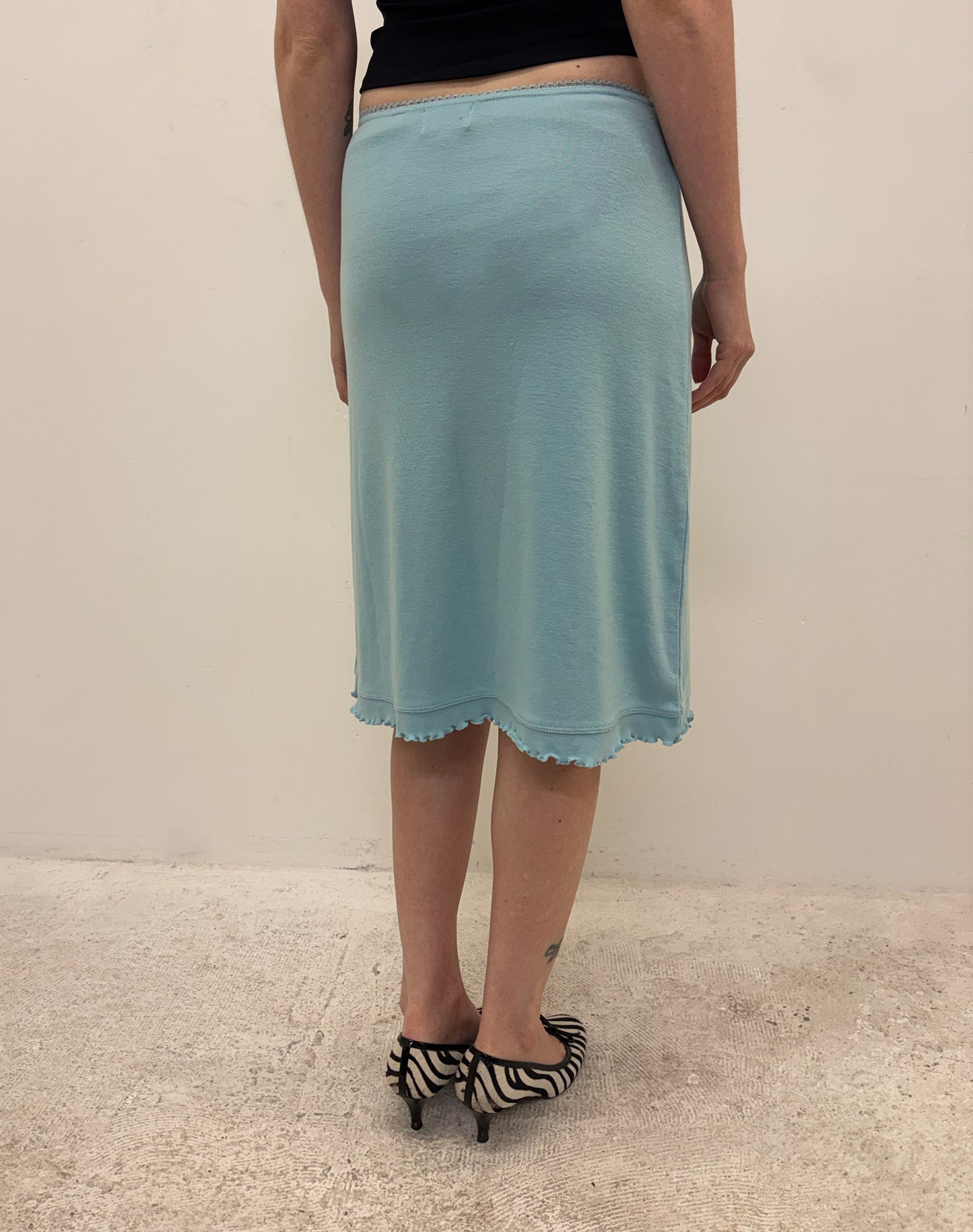 Vintage blue midi skirt