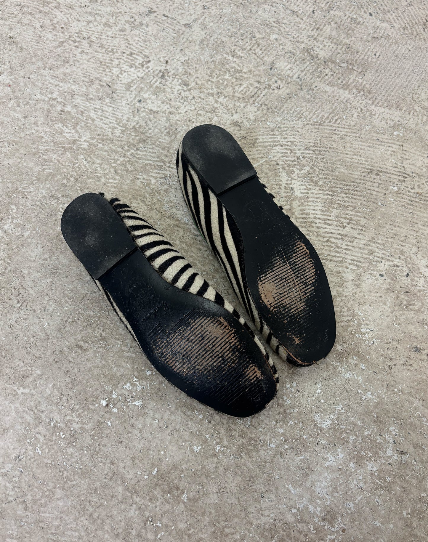 Vintage Zebra print ballet flats