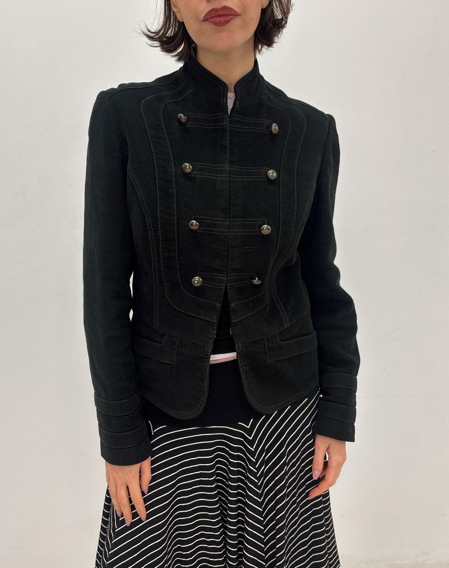Vintage black military jacket