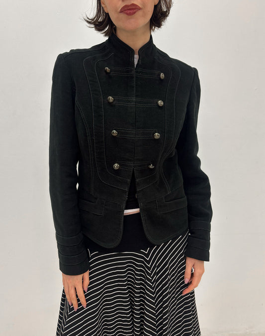 Vintage black military jacket