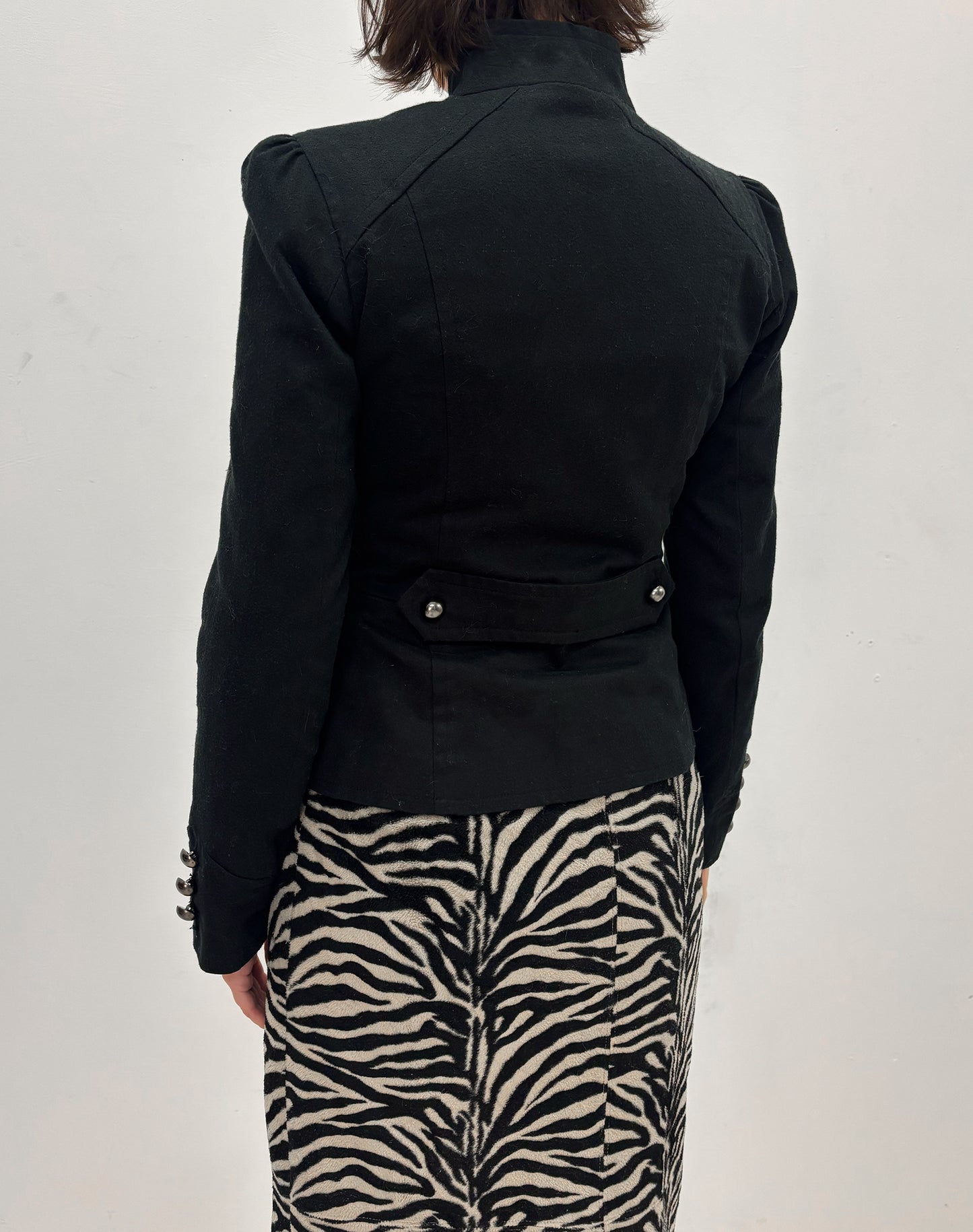 Vintage black military jacket