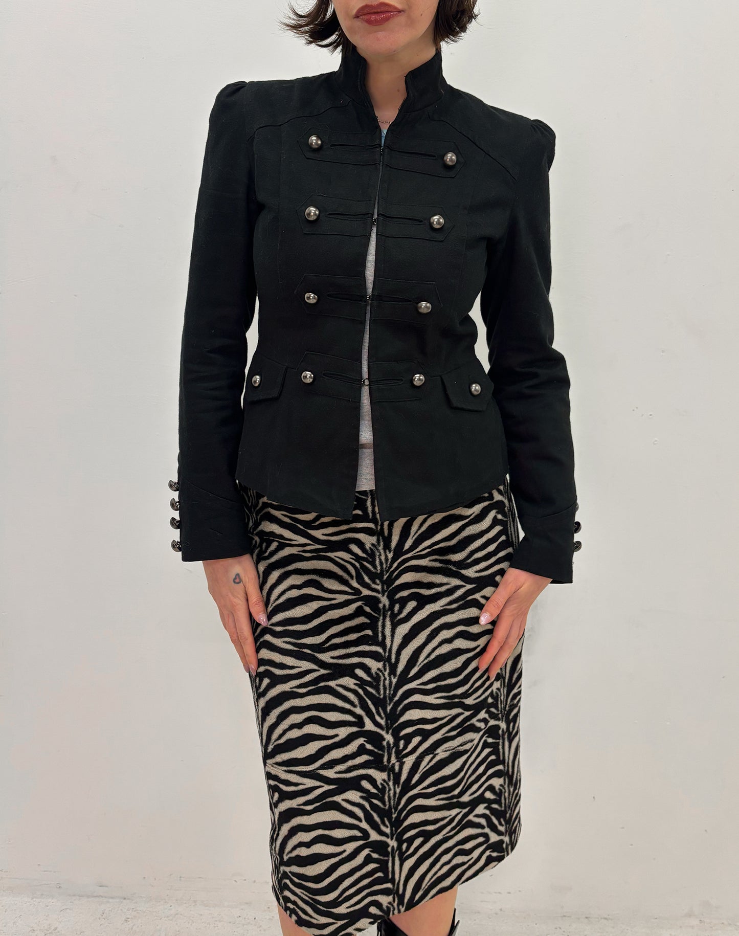 Vintage black military jacket
