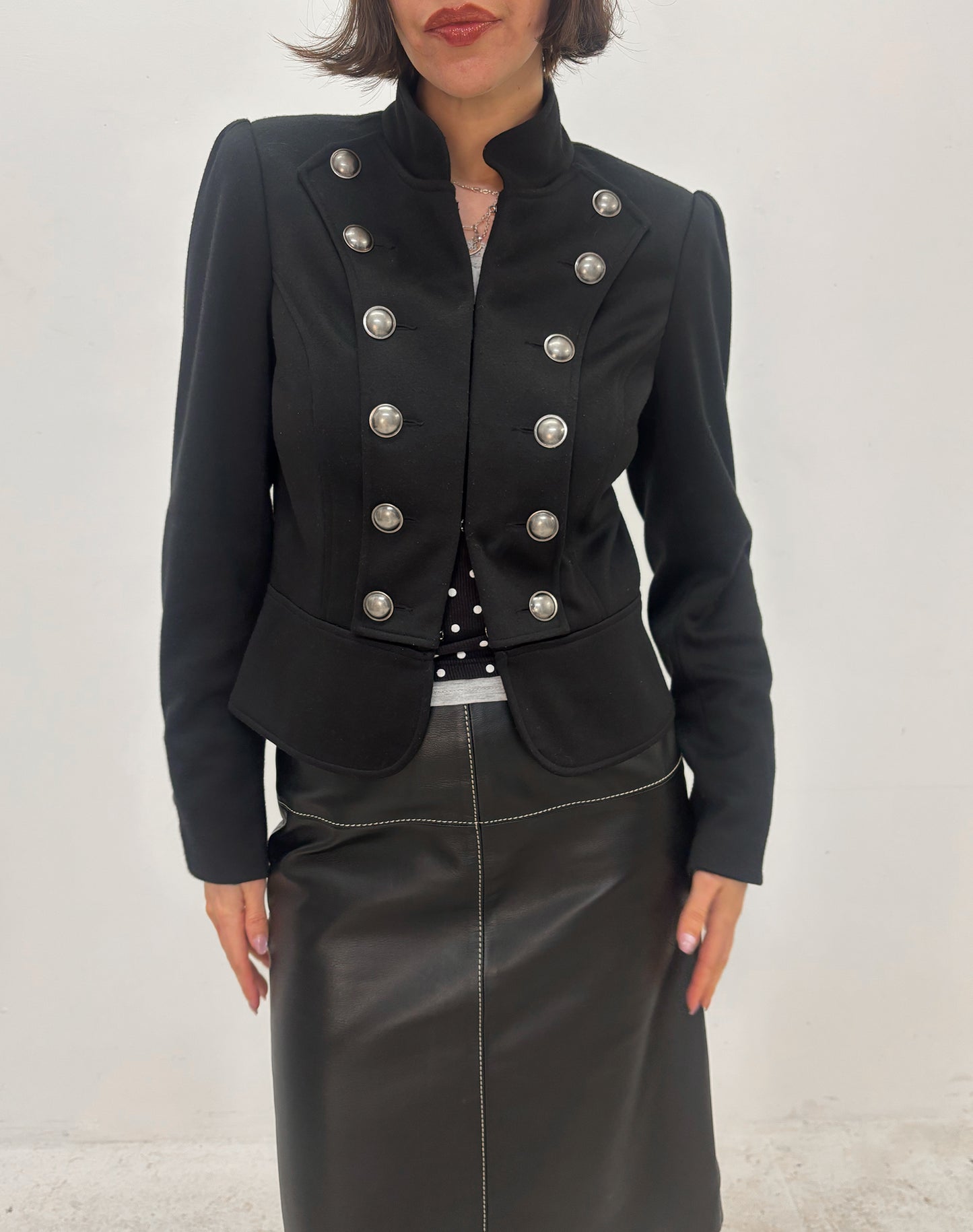 Vintage black military jacket
