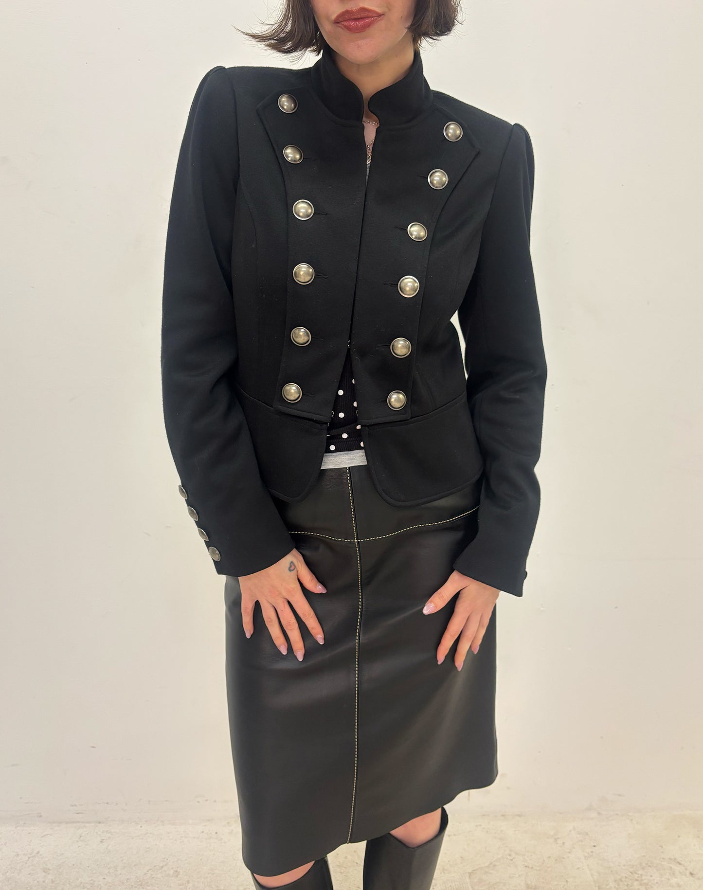 Vintage black military jacket