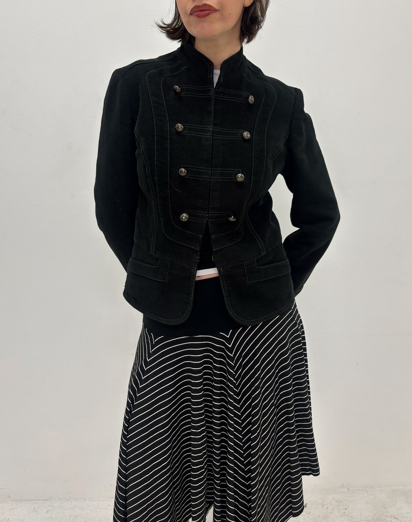 Vintage black military jacket