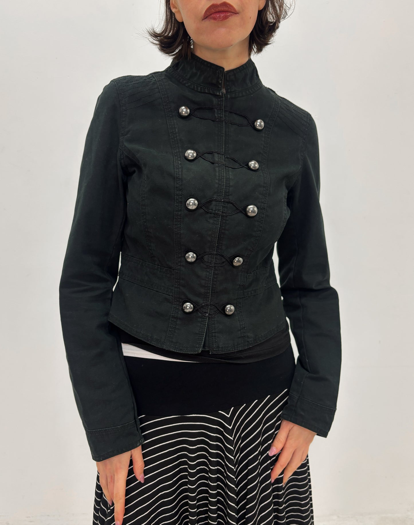 Vintage black military jacket