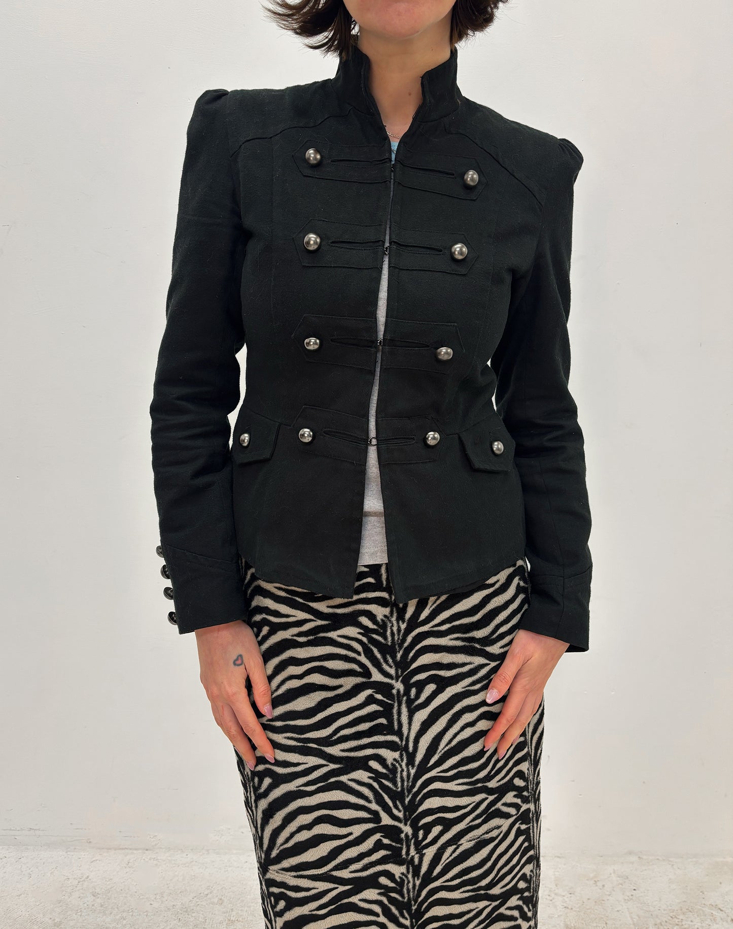 Vintage black military jacket