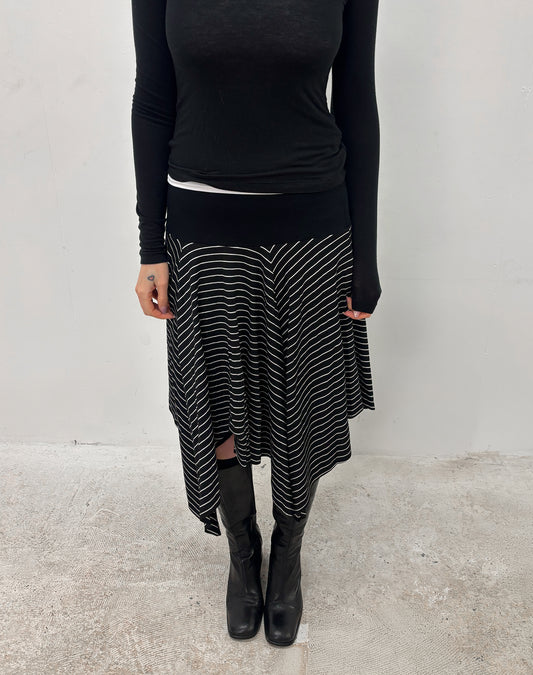 Vintage black waterfall skirt