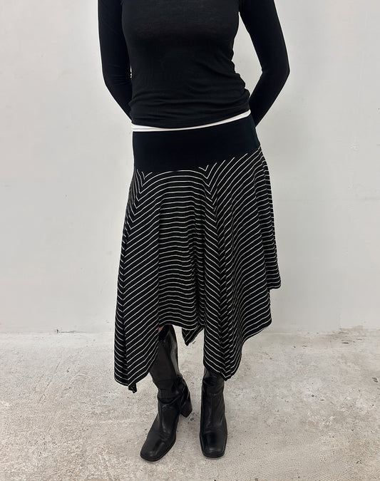 Vintage black waterfall skirt